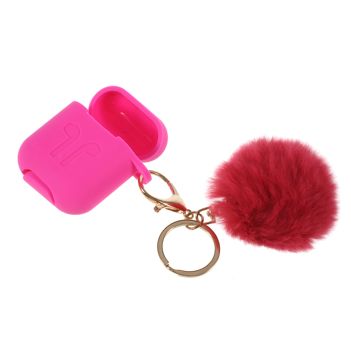 Silicone Case with Hairy Ball Buckle for Apple AirPods with Wireless Charging Case (2019) / AirPods with Charging Case (2019) (2016)