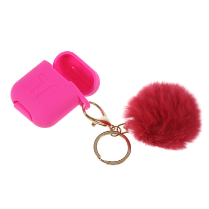 Silicone Case with Hairy Ball Buckle for Apple AirPods with Wireless Charging Case (2019) / AirPods with Charging Case (2019) (2016)