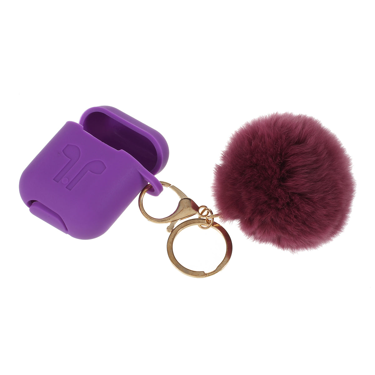 Silicone Case with Hairy Ball Buckle for Apple AirPods with Wireless Charging Case (2019) / AirPods with Charging Case (2019) (2016)