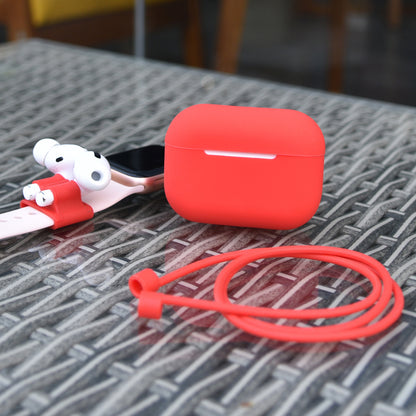 Silicone Case with Strap+Fixed Part for Apple AirPods Pro