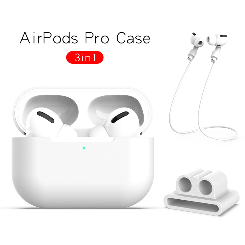 Silicone Case with Strap+Fixed Part for Apple AirPods Pro