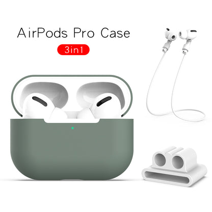 Silicone Case with Strap+Fixed Part for Apple AirPods Pro