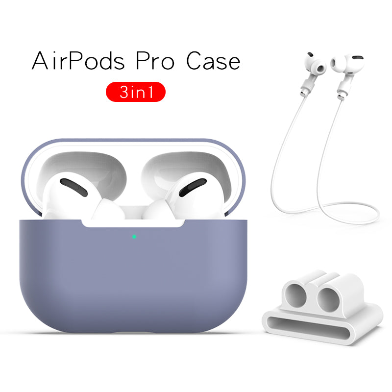 Silicone Case with Strap+Fixed Part for Apple AirPods Pro