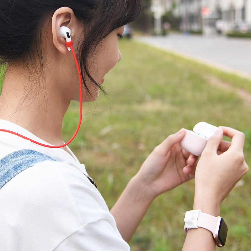 Silicone Case + Headphone Lanyard+Portable Hook for Airpods Pro