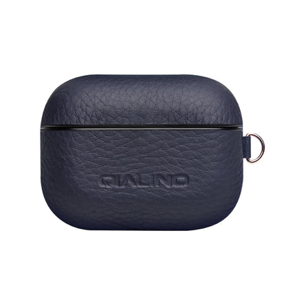 QIALINO For Apple AirPods Pro Shockproof Style Earphone Charging Box Protective Cover Cowhide Leather Case