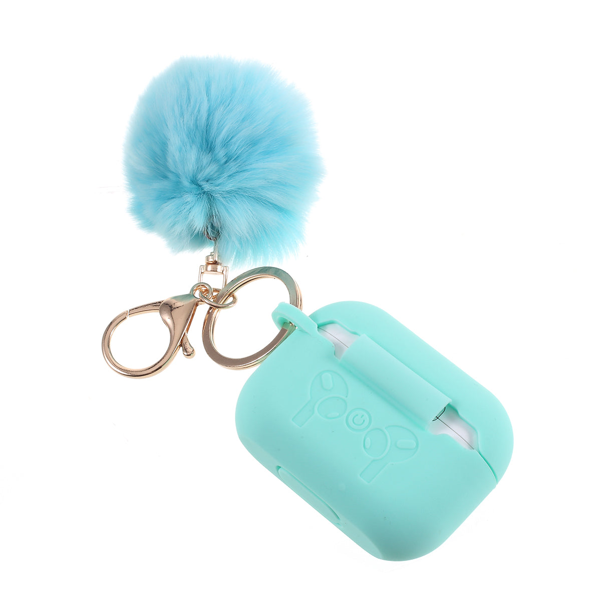 Silicone Protective Case with Hairy Ball Buckle for Apple AirPods Pro