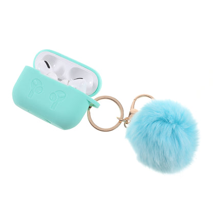 Silicone Protective Case with Hairy Ball Buckle for Apple AirPods Pro