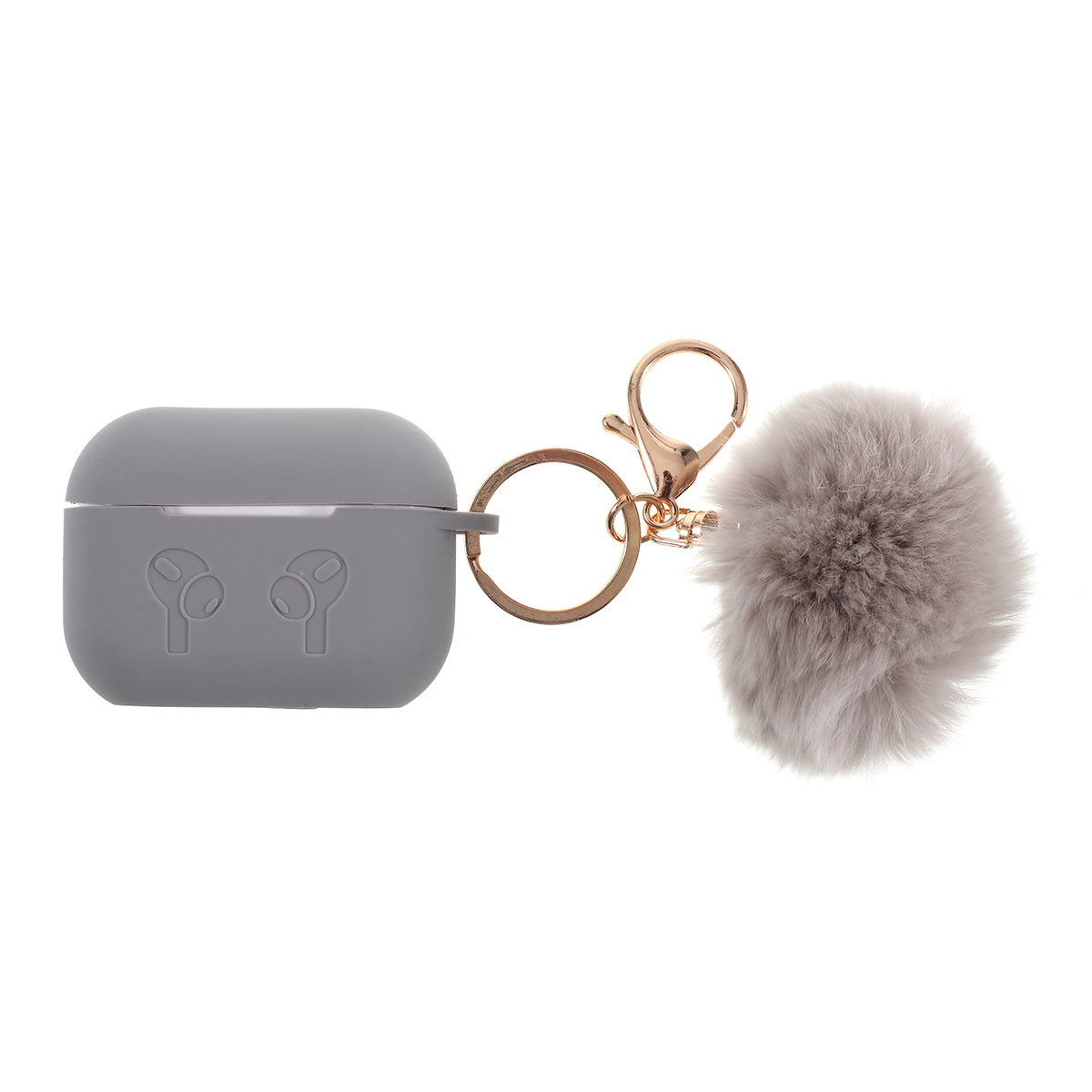 Silicone Protective Case with Hairy Ball Buckle for Apple AirPods Pro