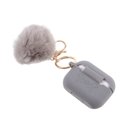 Silicone Protective Case with Hairy Ball Buckle for Apple AirPods Pro