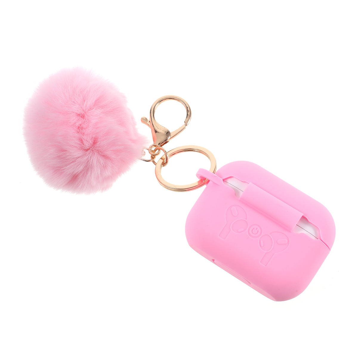 Silicone Protective Case with Hairy Ball Buckle for Apple AirPods Pro