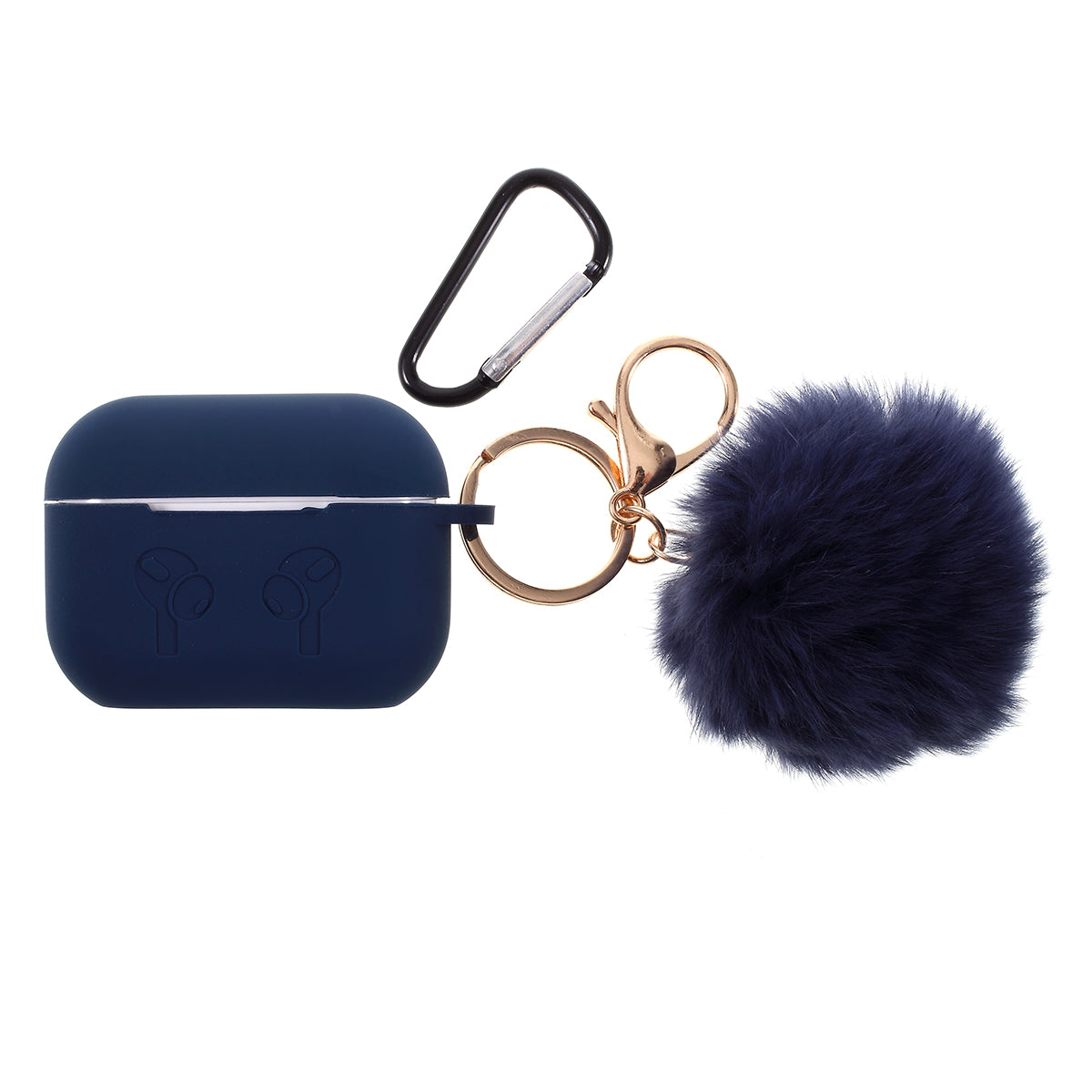 Silicone Protective Case with Hairy Ball Buckle for Apple AirPods Pro