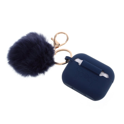 Silicone Protective Case with Hairy Ball Buckle for Apple AirPods Pro