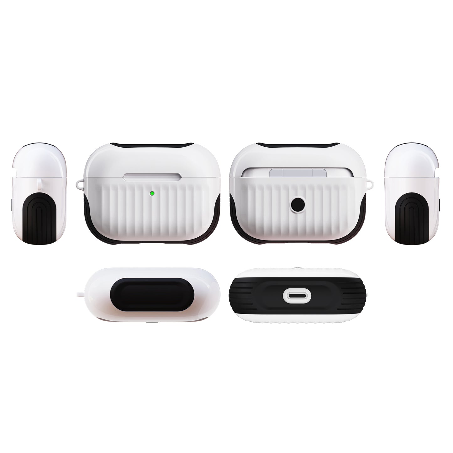 Suitcase Style Glossy Rubberized PC+TPU Combo Case for Apple AirPods Pro