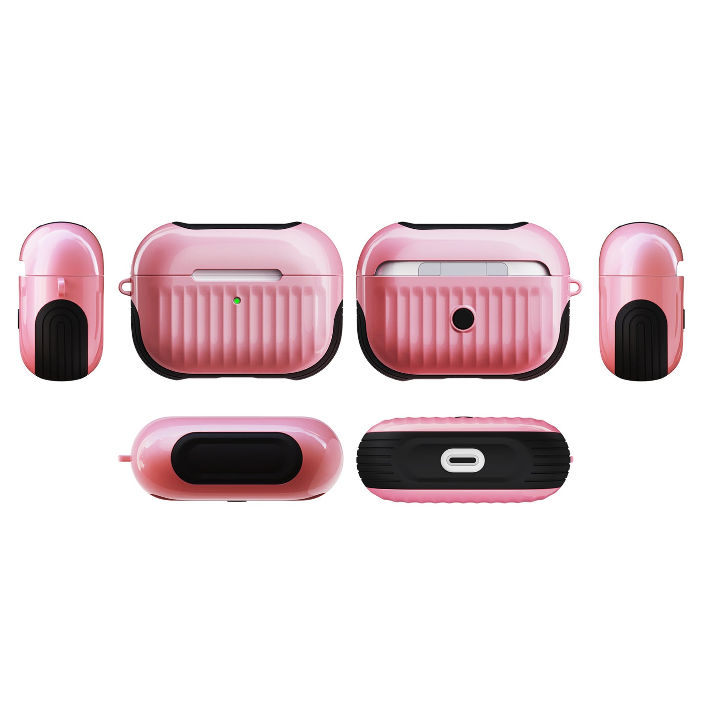 Suitcase Style Glossy Rubberized PC+TPU Combo Case for Apple AirPods Pro