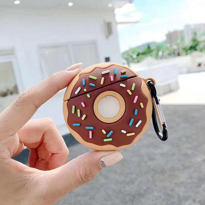 Creative Donuts Shape Silicone Earphones Case for Apple AirPods with Wireless Charging Case (2019)/AirPods with Charging Case (2019)/(2016)