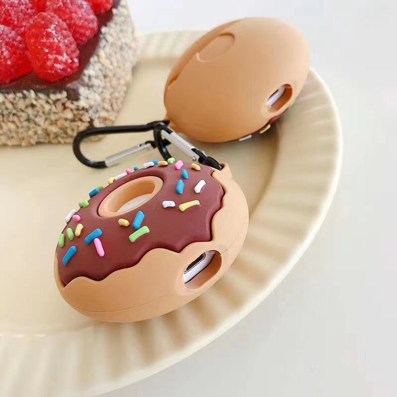 Creative Donuts Shape Silicone Earphones Case for Apple AirPods with Wireless Charging Case (2019)/AirPods with Charging Case (2019)/(2016)