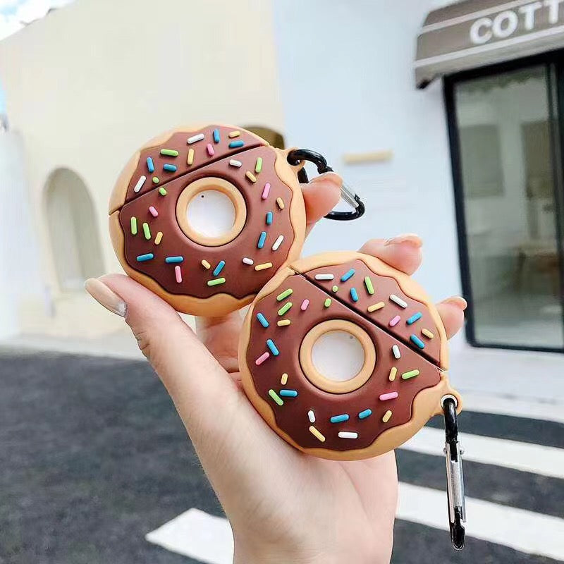 Creative Donuts Shape Silicone Earphones Case for Apple AirPods with Wireless Charging Case (2019)/AirPods with Charging Case (2019)/(2016)