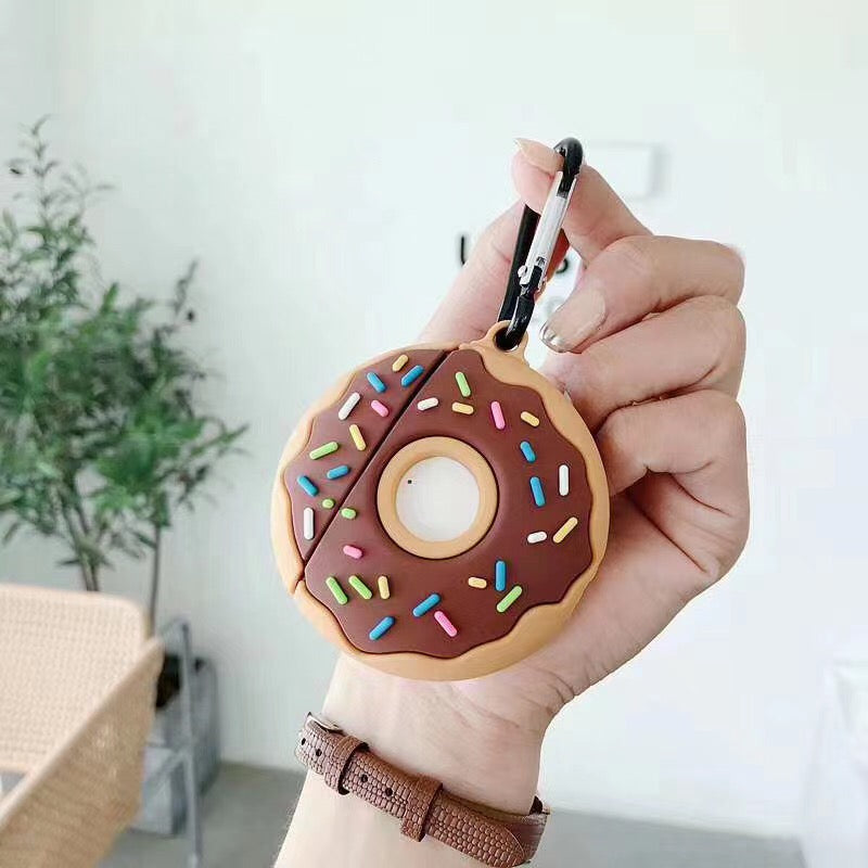 Creative Donuts Shape Silicone Earphones Case for Apple AirPods with Wireless Charging Case (2019)/AirPods with Charging Case (2019)/(2016)