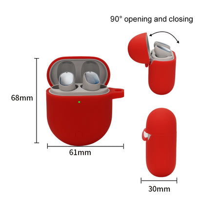 Bluetooth Earphone Protective Case Soft Silicone Cover with Hanging Buckle for Xiaomi Redmi AirDots 3 Pro