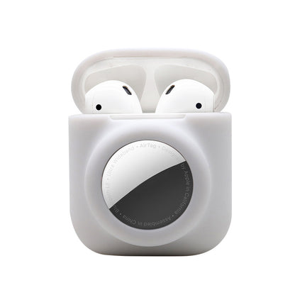 2-in-1 Silicone Protective Cover Case for Apple AirPods with Charging Case (2016)/(2019) / AirPods with Wireless Charging Case (2019) + AirTag