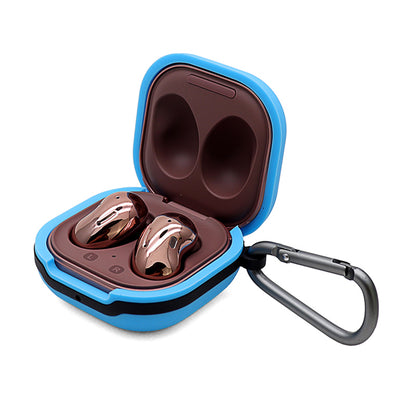 Soft Silicone Wireless Bluetooth Earphones Case Protective Sleeve with Anti-Lost Buckle for Samsung Galaxy Buds Live