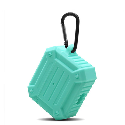 Earphone Charging Box Thickened Silicone Protective Case Anti-fall Cover with Anti-loss Carabiner for Apple AirPods 3