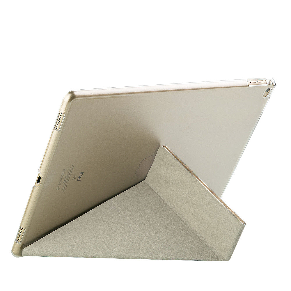 Origami Stand Smart Leather Case for iPad Pro 12.9 inch Four-Fold Silk Texture