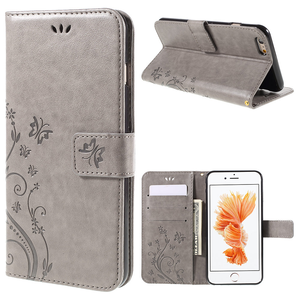 Butterfly Leather Wallet Stand Case for iPhone 6s Plus 6 Plus