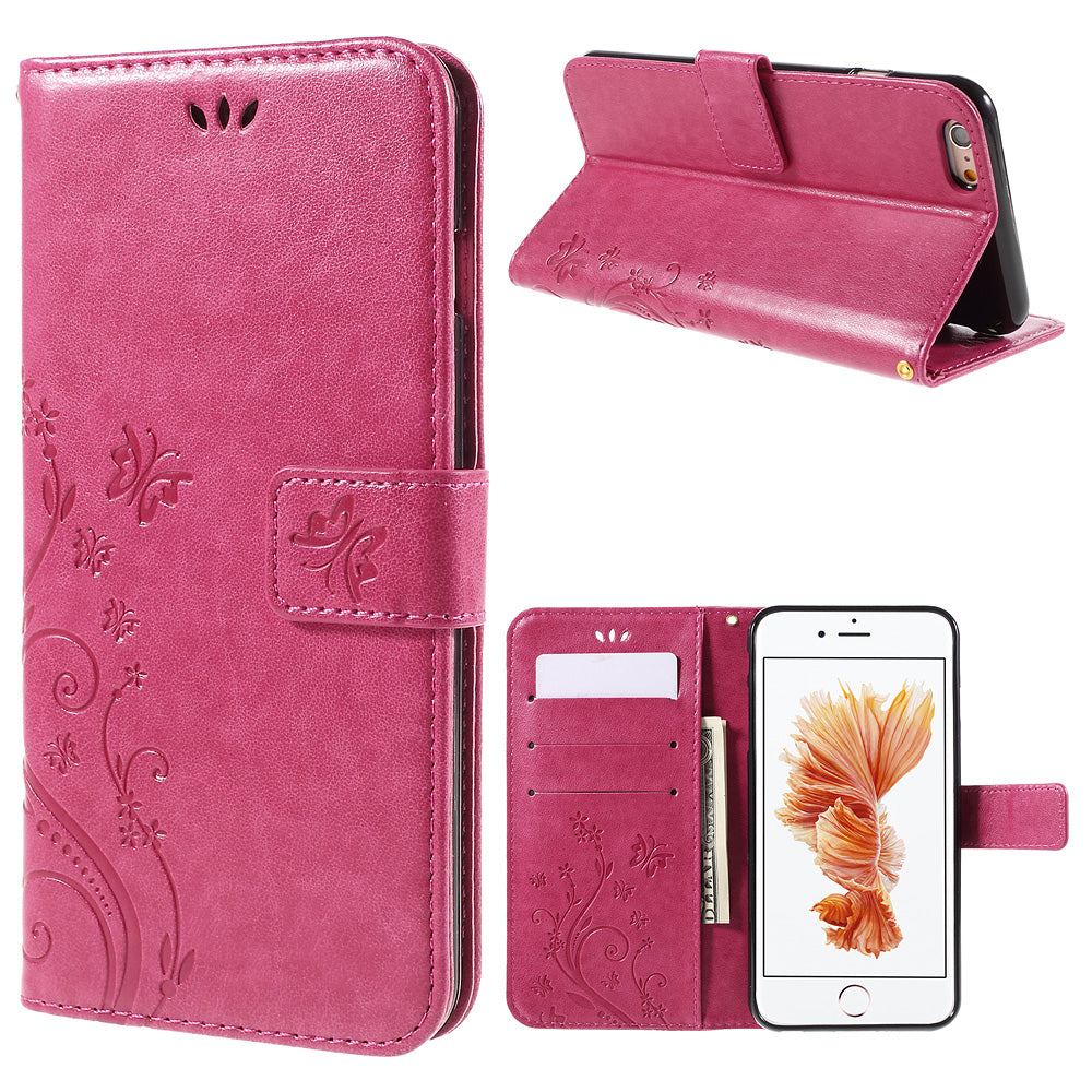 Butterfly Leather Wallet Stand Case for iPhone 6s Plus 6 Plus