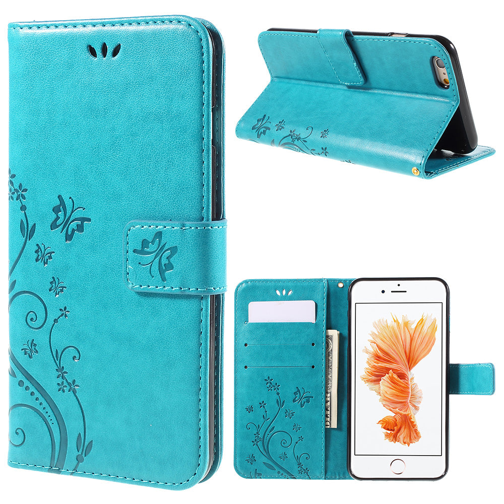 Butterfly Leather Wallet Stand Case for iPhone 6s Plus 6 Plus