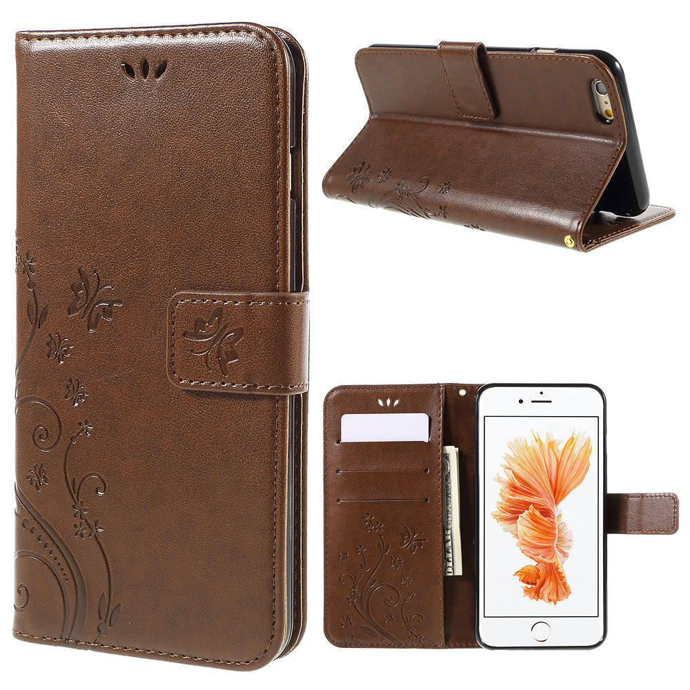 Butterfly Leather Wallet Stand Case for iPhone 6s Plus 6 Plus