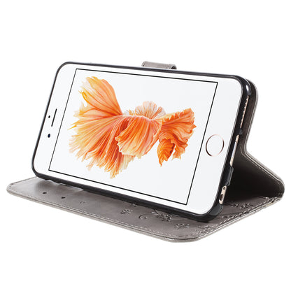 Butterfly Leather Wallet Stand Case for iPhone 6s 6 4.7 inch with Reversed Magnetic Clasp