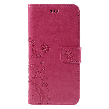 Butterfly Leather Wallet Stand Case for iPhone 6s 6 4.7 inch with Reversed Magnetic Clasp