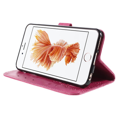 Butterfly Leather Wallet Stand Case for iPhone 6s 6 4.7 inch with Reversed Magnetic Clasp