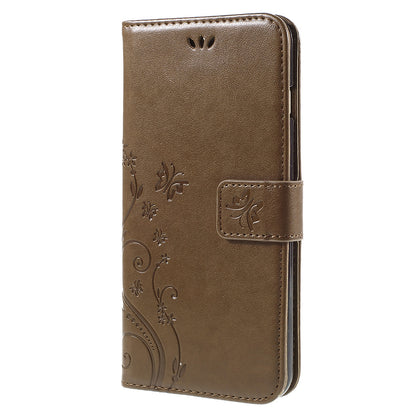 Butterfly Leather Wallet Stand Case for iPhone 6s 6 4.7 inch with Reversed Magnetic Clasp