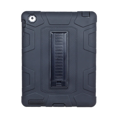 For iPad 4 Detachable 2-in-1 Shock Proof Anti-dust Protective TPU + PC Kickstand Case