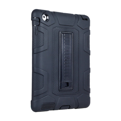 For iPad 4 Detachable 2-in-1 Shock Proof Anti-dust Protective TPU + PC Kickstand Case