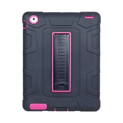 For iPad 4 Detachable 2-in-1 Shock Proof Anti-dust Protective TPU + PC Kickstand Case