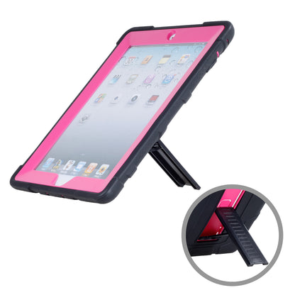 For iPad 4 Detachable 2-in-1 Shock Proof Anti-dust Protective TPU + PC Kickstand Case