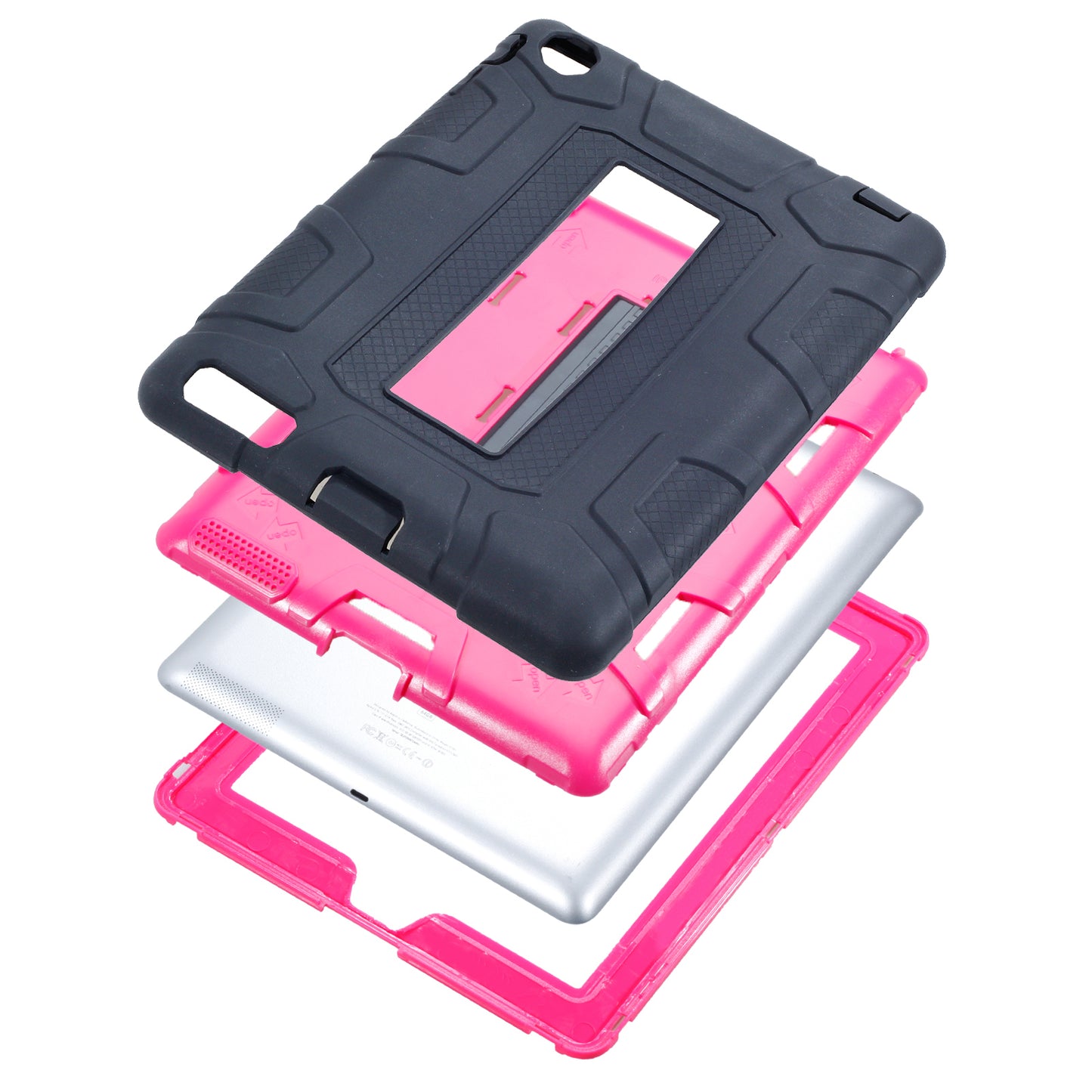 For iPad 4 Detachable 2-in-1 Shock Proof Anti-dust Protective TPU + PC Kickstand Case