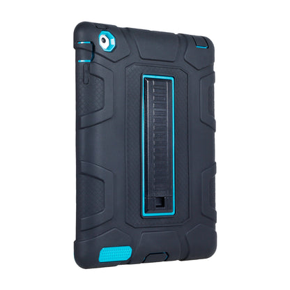 For iPad 4 Detachable 2-in-1 Shock Proof Anti-dust Protective TPU + PC Kickstand Case