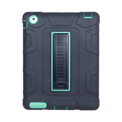 For iPad 4 Detachable 2-in-1 Shock Proof Anti-dust Protective TPU + PC Kickstand Case