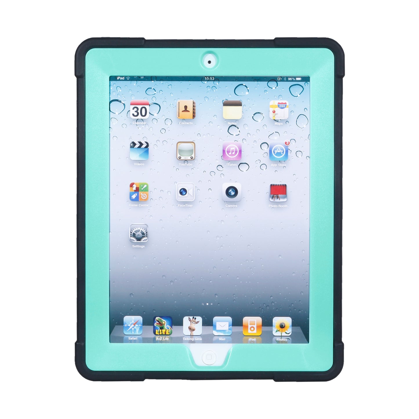 For iPad 4 Detachable 2-in-1 Shock Proof Anti-dust Protective TPU + PC Kickstand Case