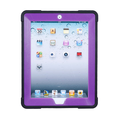 For iPad 4 Detachable 2-in-1 Shock Proof Anti-dust Protective TPU + PC Kickstand Case