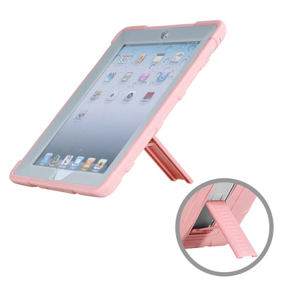 For iPad 4 Detachable 2-in-1 Shock Proof Anti-dust Protective TPU + PC Kickstand Case