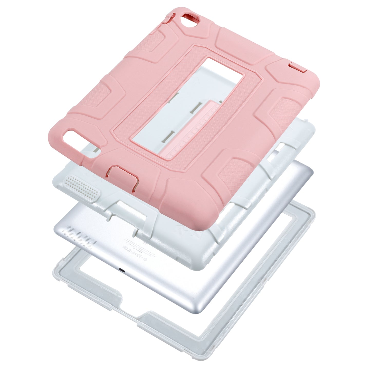 For iPad 4 Detachable 2-in-1 Shock Proof Anti-dust Protective TPU + PC Kickstand Case