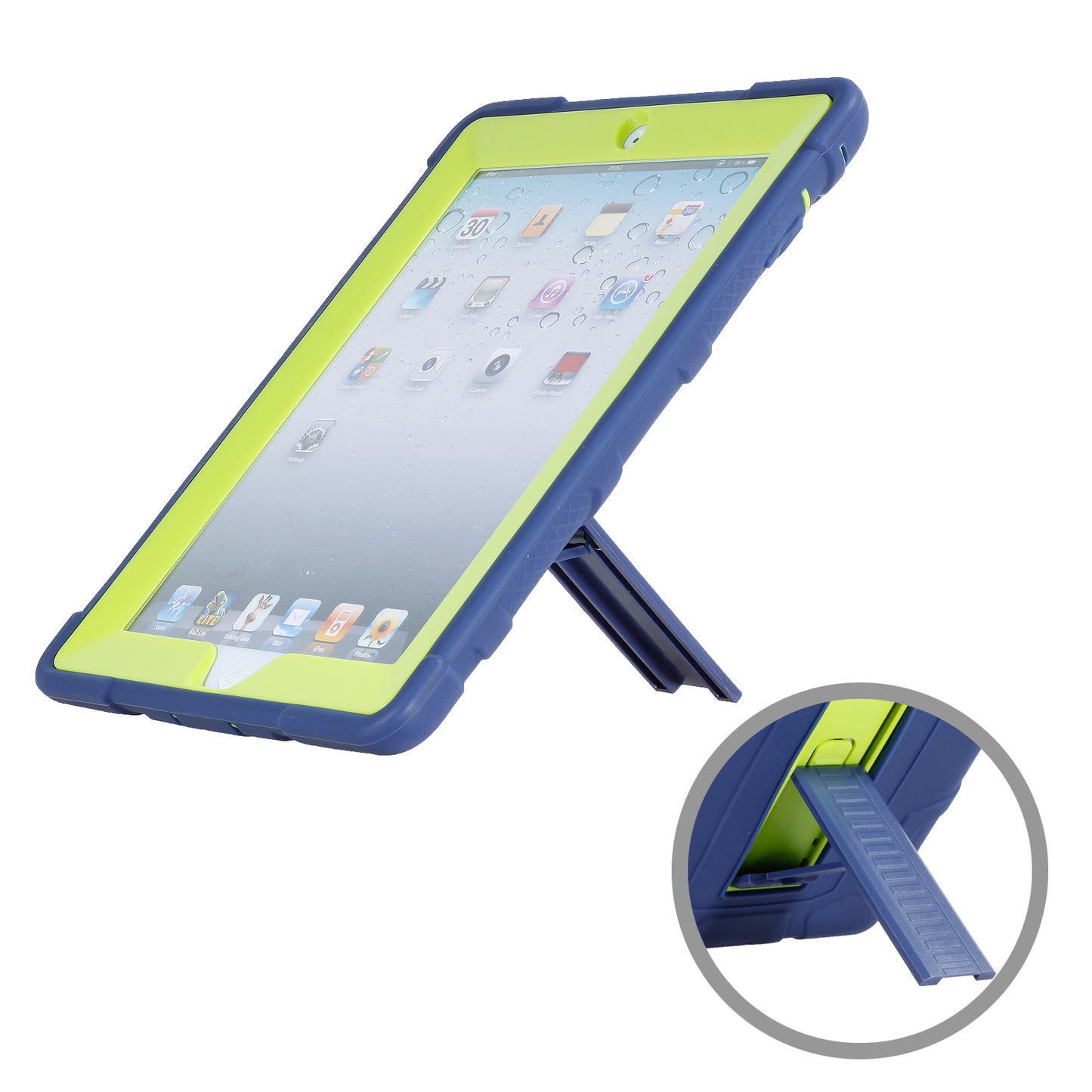 For iPad 4 Detachable 2-in-1 Shock Proof Anti-dust Protective TPU + PC Kickstand Case