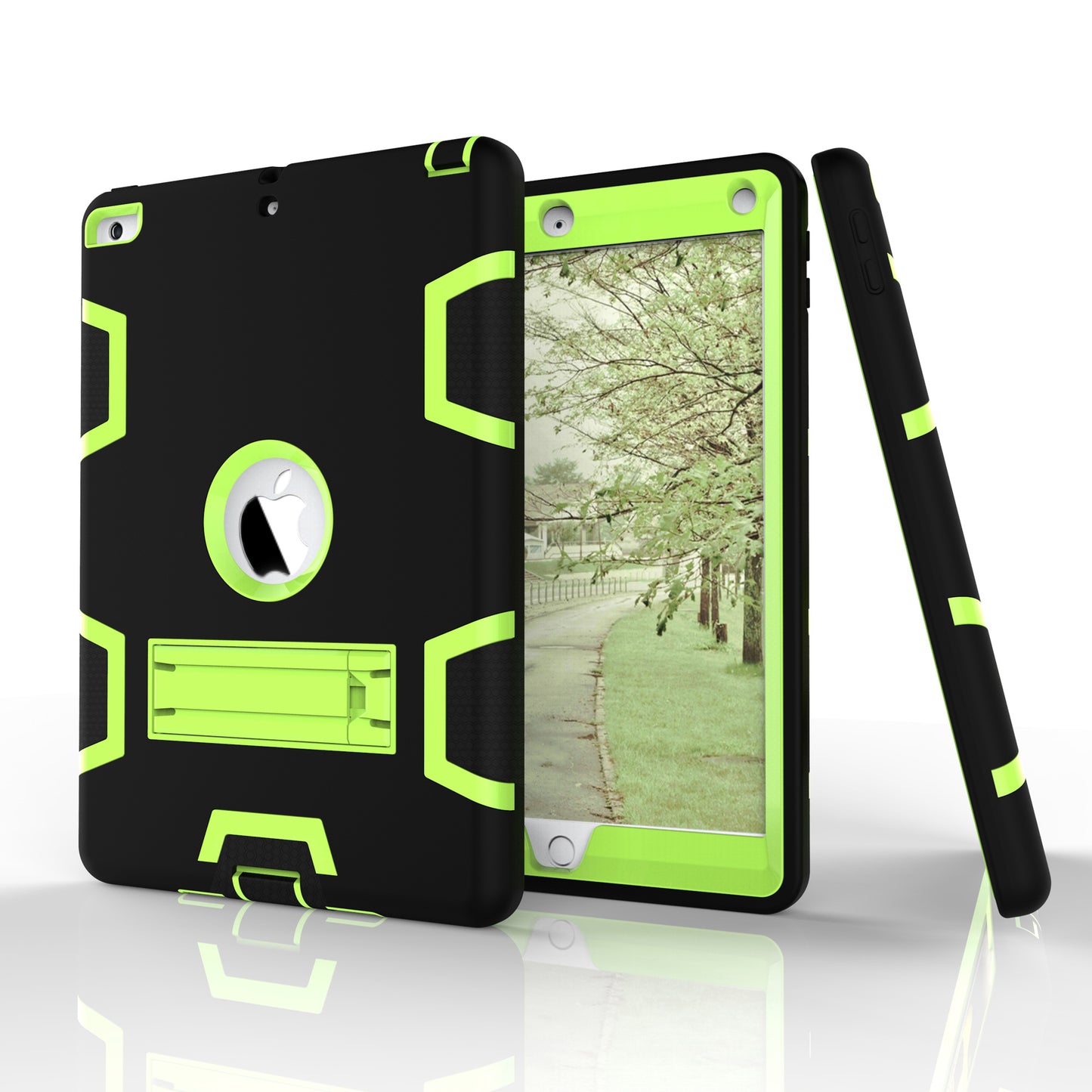 Kickstand PC Silicone Hybrid Armor Defender Case for iPad Air