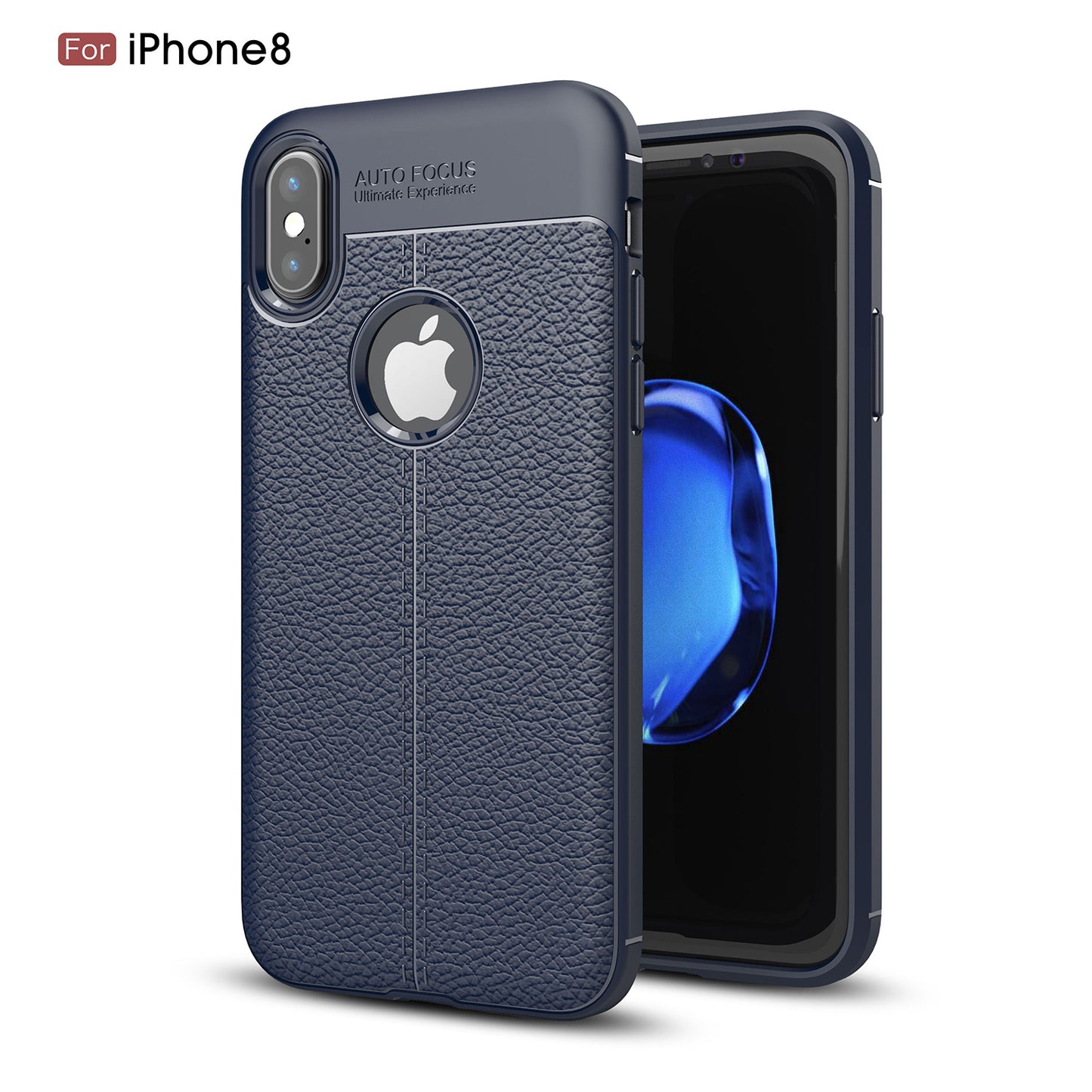 For iPhone XS / X/10 5.8 inch Litchi Grain Soft TPU Case Mobile Phone Cover