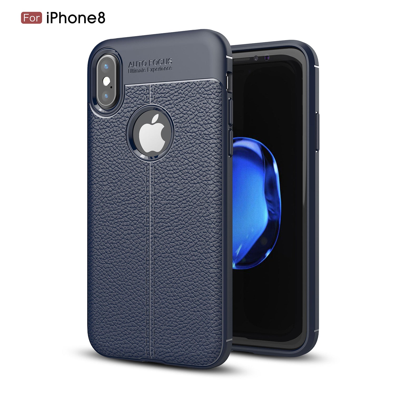 For iPhone XS / X/10 5.8 inch Litchi Grain Soft TPU Case Mobile Phone Cover